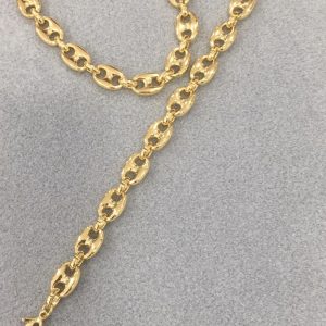 Brazalete tejido Gucci fino dorado