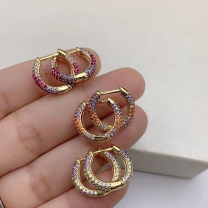 Mini aros multicolor princesa