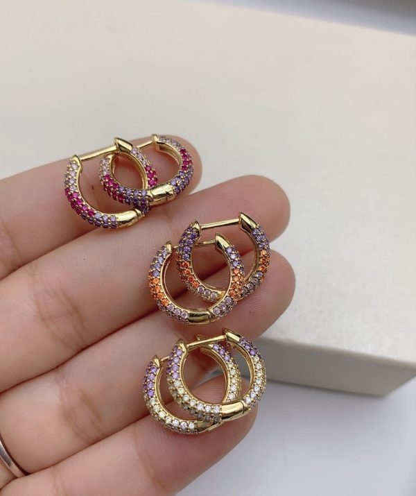 Mini aros multicolor princesa
