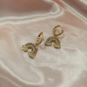 Mini Hoops con colgante Arcos Iris Multi Colors