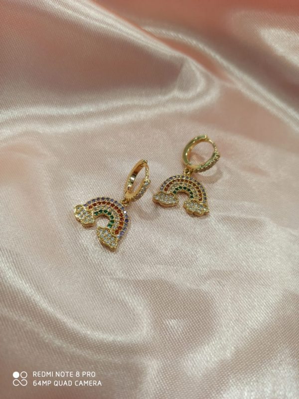 Mini Hoops con colgante Arcos Iris Multi Colors