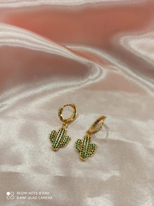 Mini Hoops con colgante Cactus Multi Colors